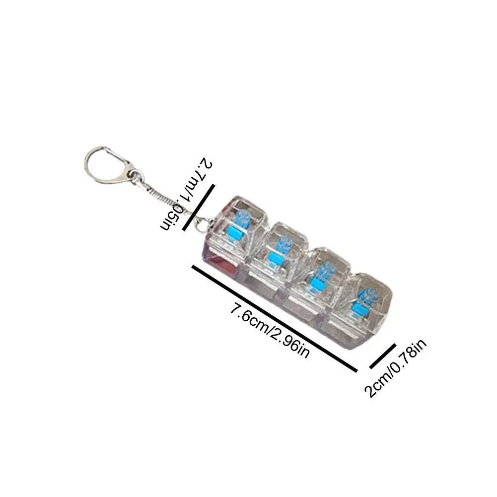 ClickKey Mini Keyboard Fidget Keychain